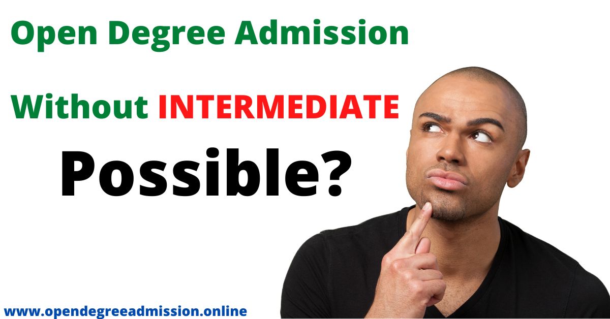 Open Degree Without Intermediate possible